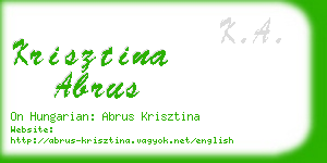 krisztina abrus business card